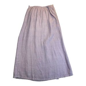 Subtle Tones lavender side button linen maxi skirt S M